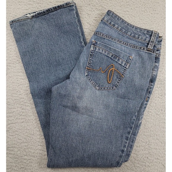 APT. 9 Women's Size 6 (32x31) Jeans Straight Leg Low Rise Medium Wash 5-Pocket - Picture 1 of 10